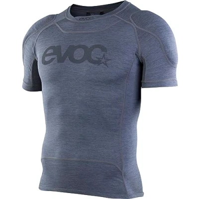 Abbildung von EVOC ENDURO Shirt, Protektorenhemd (LITESHIELD FLEX Schulterprotektoren, S.LEISURE Stretch Material, 3D Belüftung, maschinenwaschbares Fahrradzubehör, Größe: XL), Carbongrau
