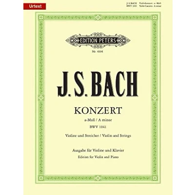 Abbildung von Konzert für Violine, Streicher und Basso continuo a Moll BWV 1041 / URTEXT: Ausgabe Violine Klavier (Edition Peters)