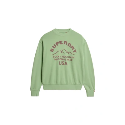 Abbildung von Superdry MONO Loose CREW Sweatshirt, Damen, Größe: 38, Soft green