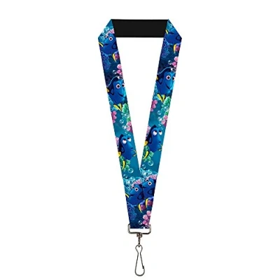 Abbildung von Buckle Down Unisex Erwachsene Lanyard 1.0 Dory 3 Poses/Bubbles Under The Sea Schlüsselanhänger, Mehrfarbig, Einheitsgröße