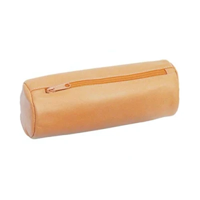 Abbildung von Alassio 43017 Schlamperrolle XXL aus echtem Leder, Stiftetui Natur, Schlamper ca. 22 x 9 cm, Schlampermäppchen rund, Etui für Schreibgeräte, Faulenzerrolle groß