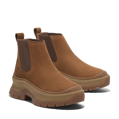 Abbildung von Timberland MID Chelsea Plateaustiefelette, Damen, Größe: 37.5, Rust nubuck Schuhe
