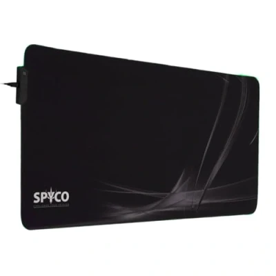 Abbildung von SPYCO Backing PA 142, Gaming Mauspad mit RGB Beleuchtung, XXL 900mm x 400mm, Mikro USB Anschluss, 3 mm dicke, glatte Gummiunterseite, rutschfest, wasserdicht, franst nicht aus, maximale Gleitfähigkeit