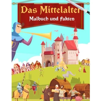 Abbildung von das Mittelalter Malbuch und Fakten: Interessante Fakten über für Kinder Ausmalbilder mit Burgen, Königen, Rittern, Leben mehr (Malbücher Kinder)