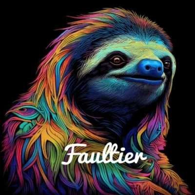 Abbildung von Faultier Malbuch für Erwachsene mit schwarzem Hintergrund (Tier Malbücher)