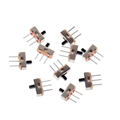 Abbildung von 10 Stücke 2 Position Ein/Aus SPDT 1P2T 3 Pin PCB Panel Vertikale Schiebeschalter