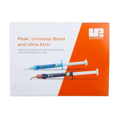 Abbildung von Peak Universal Bond Total Etch Kit 1,2 ml Spritze Ultra Etch, Bond, 20 Blue Micro Tips, Inspiral Brush Tips