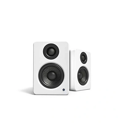 Abbildung von Kanto YU2 Powered Desktop Speakers 3&quot; Composite Drivers 3/4&quot; Silk Dome Tweeter Class D Amplifier 100 Watts Built in USB DAC Subwoofer Output Matte White Pair