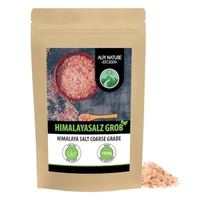 Abbildung von Rosa Kristallsalz grob (1kg), bekannt als Himalaya Salz aus den Khewra Salzminen in Punjab, Pakistan, Himalayasalz 2 4mm für die Salzmühle, naturreines Steinsalz