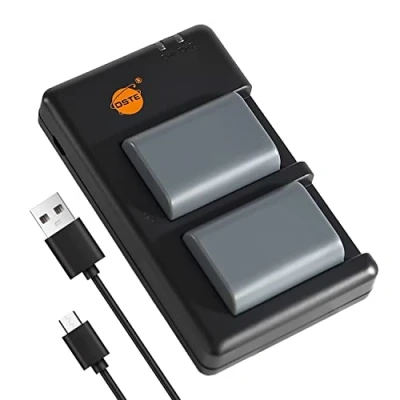 Abbildung von DSTE 2PCS NB 2LH 2L(1900mAh/7.4V) Batterie Ladegerät Compatible für Canon Optura 400,500,PowerShot G9,S40,VIXIA HF R10,HF R11,HV40,DC320,EOS 350D,400D,Digital Rebel XT,XTi,FV500,FVM20,BP 2L5,BP