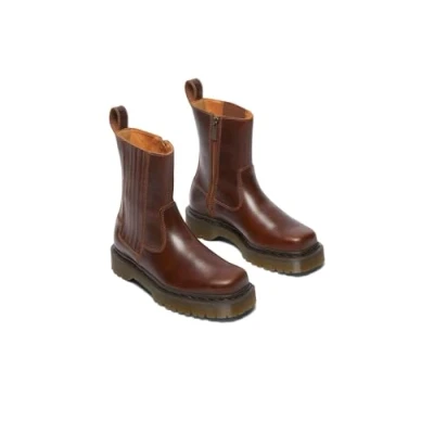 Abbildung von Dr. Martens Amaayah LO Plateaustiefelette, Damen, Größe: 37, Butterscotch Schuhe