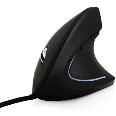 Abbildung von BeWishes Ergonomische optische Maus USB Hochpräzise verkabelte vertikale Maus, 4 einstellbare DPI mit Farblichtmaus 5 Tasten für PC/Laptop/Mac