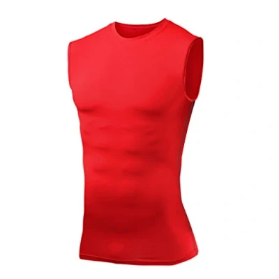 Abbildung von PowerLayer Herren Kompressionsshirt/Funktionsshirt Ärmellos Rot, XXL