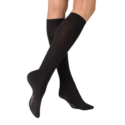 Abbildung von KUNERT Damen Kniestrümpfe Wool Care wärmend Anthrazitmel 4050 39 42