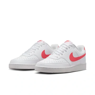 Abbildung von Nike Sportswear Court Vision Sneaker low, Damen, Größe: 42.5, White/sea coral/volt black Hochwertiges lederimitat