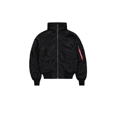 Abbildung von Alpha Industries MA1 Hooded Übergangsjacke, Herren, Größe: Small, Black