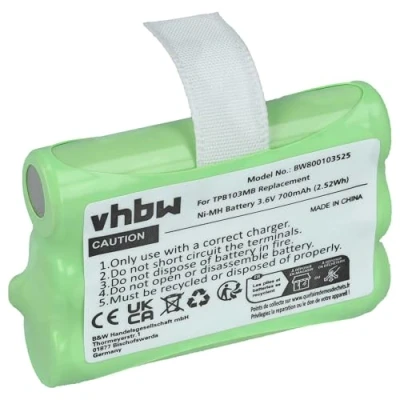 Abbildung von vhbw NI MH Akku 700mAh (3.6V) kompatibel mit Babyphone Babyfone TOPCOM Babytalker 1010, 1020, 1030, Twintalker 3700 ersetzt TPB103MB.