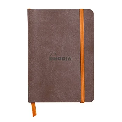Abbildung von Rhodia 117303C Notizheft (mit weichem Umschlag, liniert, 72 Blatt, DIN A6, 10,5 x 14,8 cm) 1 Stück schokoladenbraun