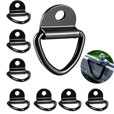 Abbildung von QUOTRE 8 Stück Zurrösen V Ring, Aufbauring Schwerlast 82 x 63mm Aufbauring, Edelstahl Zurring mit Last 400 kg für Anhänger LKW Trucks Ladungssicherung