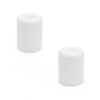 Abbildung von sossai® 2 x Türstopper NTS Modell: Ralf Höhe: 38mm Ø: 30mm Farbe: weiß Zum Schrauben (Inkl. Befestigungsmaterial) Bodenmontage