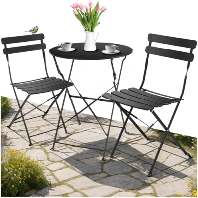 Abbildung von tectake Essgruppe Frieda, (Set, 3 tlg), Gartenmöbel Sets