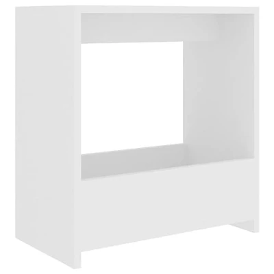 Abbildung von vidaXL Beistelltisch Couchtisch Wohnzimmertisch Kaffeetisch Sofatisch Teetisch Tisch Wohnzimmer Zeitungsständer Weiß 50x26x50cm Holzwerkstoff