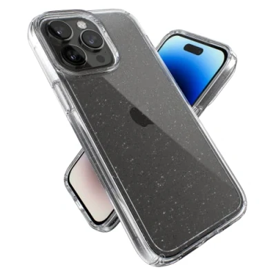 Abbildung von Speck Klare iPhone 14 Pro Max Hülle Fallschutz mit kratzfester Dual Layer Slim Phone Case für 6,7 Zoll iPhones Anti Vergilbung &amp; Fade Platinum Glitter GemShell