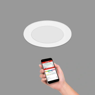 Abbildung von TELEFUNKEN Smarte Led Einbaustrahler Ultra Flach, Spot Wifi, Appsteuerung, Sprachsteuerung, Bunte Lichtfarben Und Weißtöne, Fernbedienung, 110X30 Cm Einbaumaß, 6 W, 600 Lm, Weiß