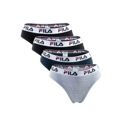 Abbildung von Fila 4 PACK Slip, Damen, Größe: 40, Schwarz/grau/marine