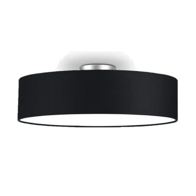 Abbildung von meineWunschleuchte Deckenleuchte, ohne Leuchtmittel, Lampe übern Esstisch Stoff Treppenhaus Beleuchtung Schwarz Ø50cm