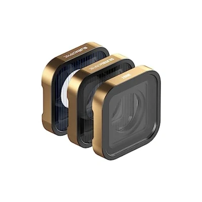 Abbildung von PolarPro GoPro Hero 9, 10, 11 &amp; 12 3er Pack Mist(1/4) BlueMorphic SilverMorphic CinemaSeries Glass Nebelstreuung und kreative Streifen