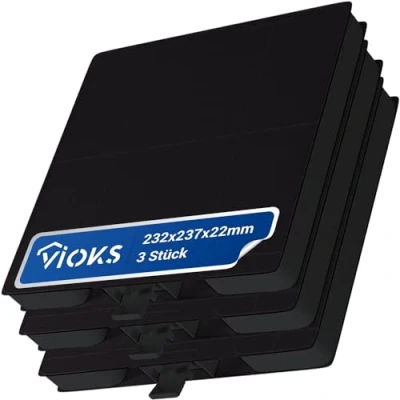 Abbildung von VIOKS 3 Stk Aktivkohlefilter Dunstabzugshaube 232x237x22mm Ersatz für Bosch DHZ5326 11026769 00705431 LZ53251 Z5101X1 Carbon Filter Dunstabzugshauben Neff Constructa