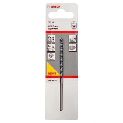 Abbildung von Bosch Professional 1x CYL 5 Betonbohrer (für Beton, Ø 3,5 x 90 mm, Robust Line, Zubehör Schlagbohrmaschine)