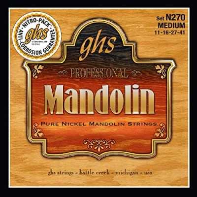 Abbildung von GHS Professional N270 Mandolin String Set, Loop End, Pure Nickel, Medium, .011 .041