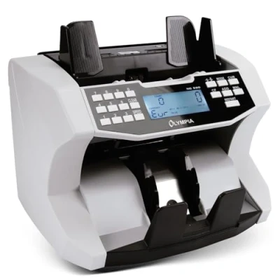 Abbildung von Olympia NC 590 Geldzähler (für Scheine, Echtheitsprüfung, Additionsfunktion, LCD Display, Geldzähl Maschine für Euro, Dollar, Pfund, Profi Geldscheinzähler mit Frontloader)