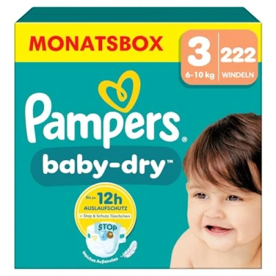 Abbildung von Pampers® Windeln Baby Dry Größe 3 222ST für Babys und Kleinkinder (4 18 Monate)
