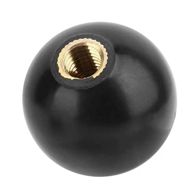 Abbildung von Kugelknopf,Ball Lever Knob 5 Stücke Schwarz Bakelit ball griff Runde Kugel Hebelknopf M10 * 35 Werkzeugmaschinenersatz