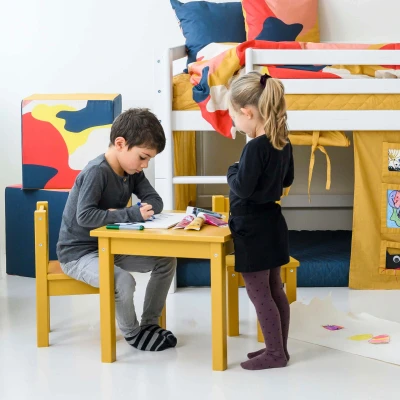 Abbildung von Hoppekids Kindersitzgruppe &quot;MADS Kindersitzgruppe&quot;, (Set, 2 tlg., 1 Tisch, Stuhl), in vielen Farben, mit einem Stuhl