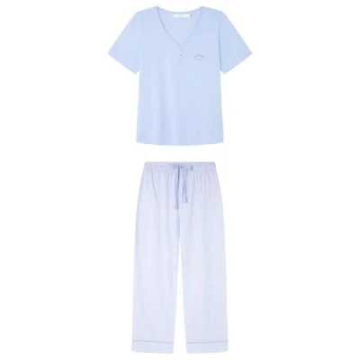 Abbildung von women&#039;secret Nachtwäsche Set, Damen, Größe: 36, Light blue