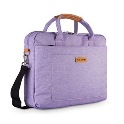 Abbildung von DOB SECHS 17.3 Zoll Laptoptasche Aktentaschen Handtasche Tragetasche Schulter Tasche Notebooktasche Laptop Sleeve hülle für bis zu 17 Dell Alienware/MacBook/Lenovo/HP,violett