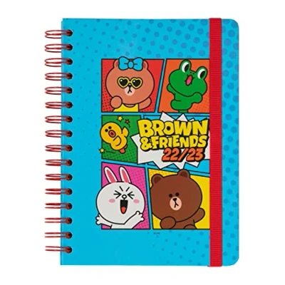 Abbildung von Grupo Erik Schulplaner 2022 2023, Line Friends Schulkalender Kalender für die Schule, Wochenplaner 12 Monate A5 Format