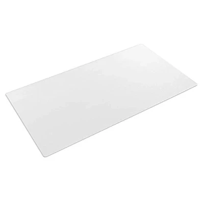 Abbildung von Transparente Schreibtischunterlage, 90 x 40 cm, große, rutschfeste strukturierte PVC Schreibunterlage, wasserdichte runde Kanten, Schreibtischunterlage für Büro, Zuhause