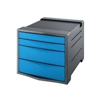 Abbildung von Esselte Schubladenset 4 Schubladen, Blau, Vivida, 623961