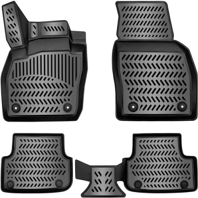 Abbildung von ELMASLINE Auto Fußmatten Gummi (4 St), für VW T CROSS (2018 2024) 3D Gummimatten mit extra hohem Rand mehr Schutz Passend Baujahre: , 2018 2024