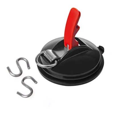 Abbildung von APT Saugnapf Befestigung max. 10 kg mit Ring + 2 S Haken