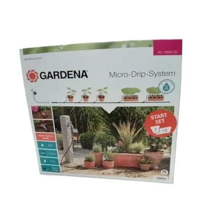 Abbildung von Gardena Start Set Pflanztöpfe S: Das praktische Micro Drip System Starterset für 5 Topfpflanzen, wasserparende automatische Bewässerung (13000 20)