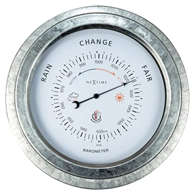 Abbildung von NEXTIME Luftdruckmessgerät 4303GA, Gartenbarometer aus Metall