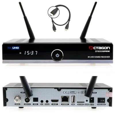 Abbildung von OCTAGON SF8008 4K SUPREME UHD E2 DVB S2X &amp; C/T2 Linux PVR Combo Receiver SAT