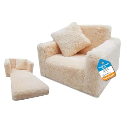 Abbildung von Odolplusz Kindersessel Mini Sessel Kinderstuhl Relaxsessel Kuschelsessel (Beige)