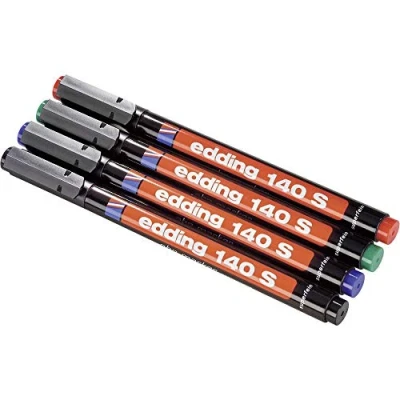 Abbildung von edding 140 S permanent Folienstifte Set 0.3 mm Mehrfarbig